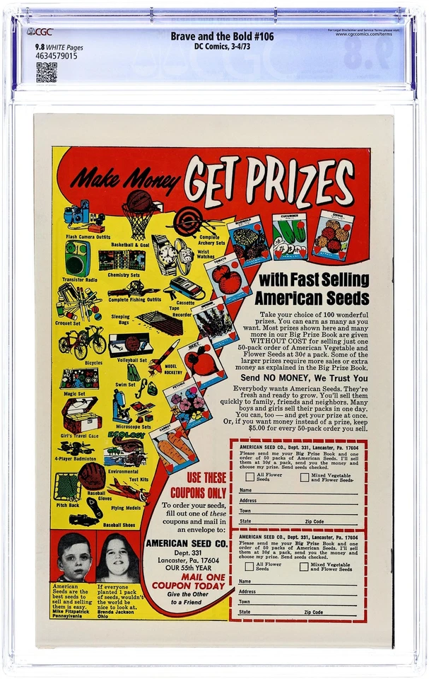 Brave and the Bold #106 CGC 9.8 1973 4634579015 - Image 2 of 2