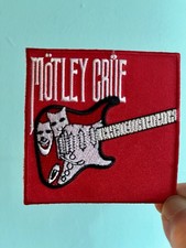 Máscaras de teatro Motley Crue hierro con parche rojo blanco negro bordado metal