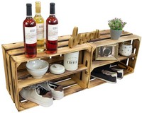 2Er Set Obstkisten Elfriede Geflammt LäNgs Schuhregal Holzkisten Weinregal Kiste