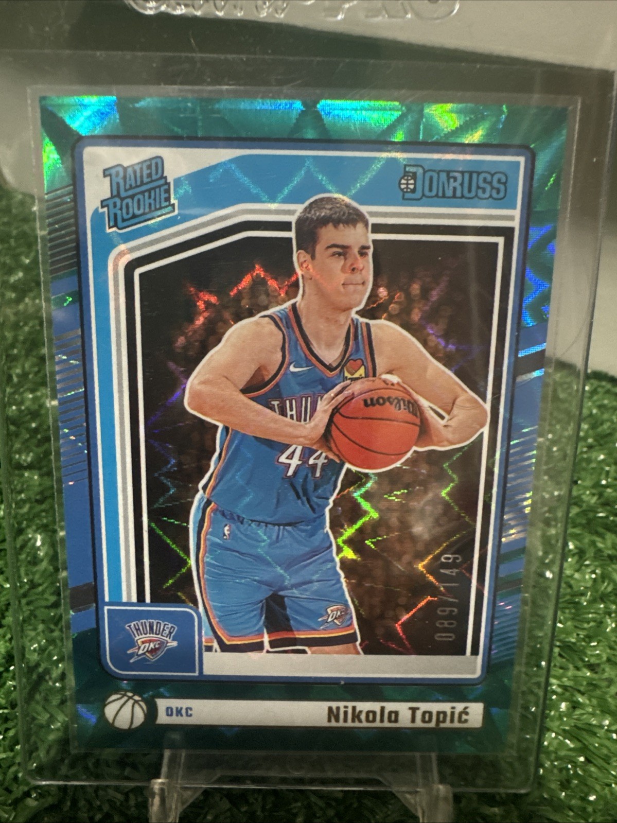 2024-25 Donruss Optic Basketball Nikola Topic Green Shock /149 Rookie RC #278