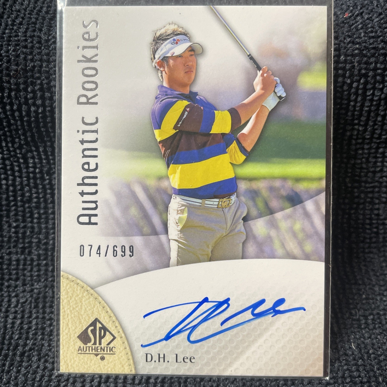 2013 SP Authentic AUTO ROOKIE DH Lee RC #98 SP PGA Golf Card 74/699