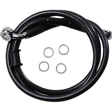 Drag Specialties Standard Length Front Stainless Steel Brake Line Kit - Black Vi