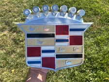 Original Cadillac Dealership Showroom Plastic Badge Sign