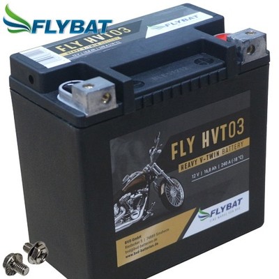 Batterie für Harley XL 1200 C Sportster Custom 2014 FlyBat HVT03 AGM geschlossen