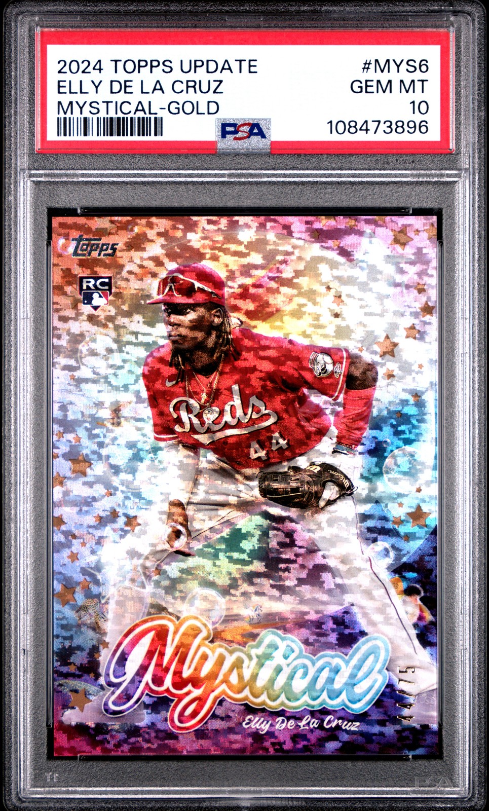 2024 Topps Update Mystical #MYS6 Elly De La Cruz Mystical Gold #/75 PSA 10