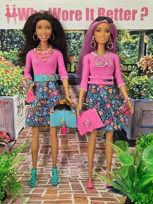  Who Wore it Better Teal Garden-Sophia & Marnie  Floral Dress OOAK Accessories