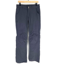 Prana Halle Pants Size 8 Womens Gray Nylon Hiking Outdoor Roll Up Convertible