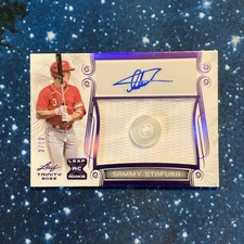 Sammy Stafura Jumbo Patch Button Auto 3/10 2023 Leaf Trinity Number Match!