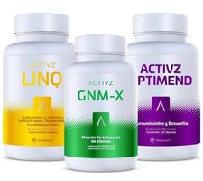NEW ACTIVZ TRIFECTA 3 bottle set 1 LINQ  1 GNMX  1 OPTIMEND NEW LOGO