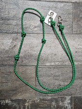 New 8' One Pc Rope Barrel Reins in Different Colors with Trigger Snaps