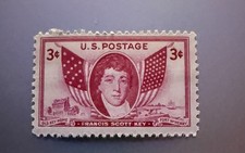 1940 Francis Scott Key 3¢ • Uncirculated • Mint OG • National Anthem Commemorati