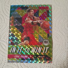 2019-20 Mosaic Basketball Trae Young In It To Win It Red Yellow Prizm