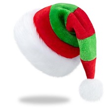 Santa Elf Hat Red Green Christmas Adults New Year Festive Party Supplies