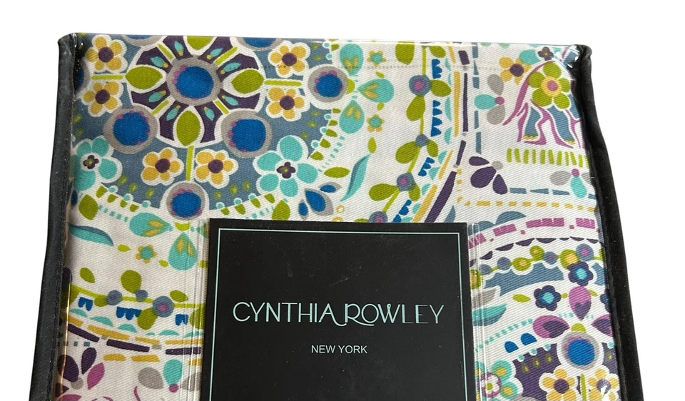 Cynthia Rowley Feliz Elefante Medallón Tela Cortina de Ducha Floral 72" Nuevo Foto 2 de 4