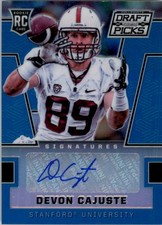 2016 Panini Prizm Draft Picks Autographs Prizms Blue #141 Devon Cajuste Auto FB