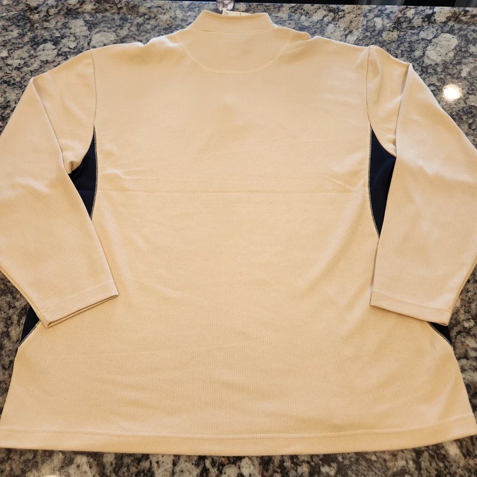 Suéter Pullover Byron Nelson Golf Para Hombre Tostado/Azul Marino Rendimiento 1/4 Cremallera Talla XL Foto 3 de 4