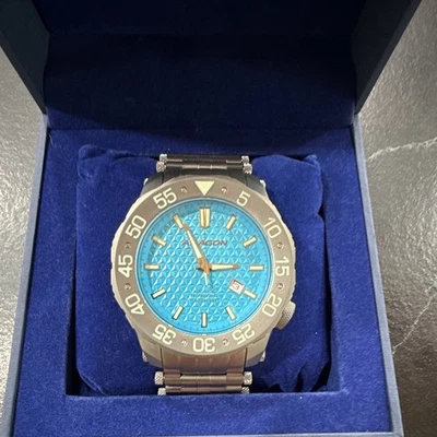 ARAGON Sea Charger Automatic 50mm Diver Blue Dial Titanium SS Bracelet w/ Box - Image 1 of 4