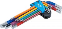 BGS 74455 WinkelschlüSsel Satz Innensechskant 9-Tlg. Multicolour Inbus SchlüSsel