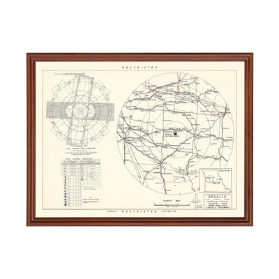 Old Map of Sedalia Air Force Base Vicinity, MO 1951 - Vintag