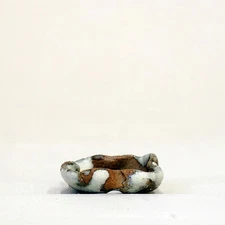 Japanese Bonsai pot ECHIZEN BUNZAN signed Unique shaped MAME φ1.4" *1760 9