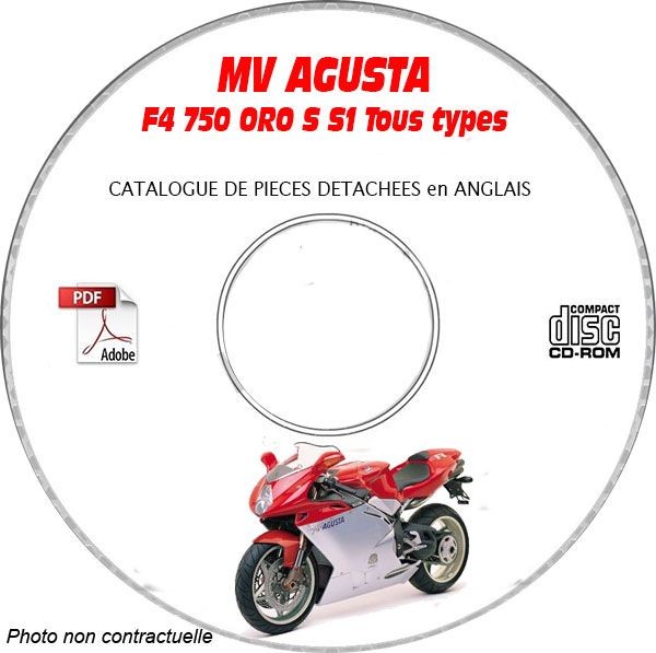 Catalogue de pièces F4 750 MV AGUSTA sur CD-ROM en anglais