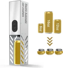 Electric Can Crusher Wall Mounted, Automatic Can Crushers for Recycling 8oz, 12o