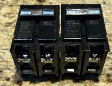 (2)-WESTINGHOUSE BRYANT BR250  TYPE BR 2 POLE 50 AMP CIRCUIT BREAKER PLUG IN