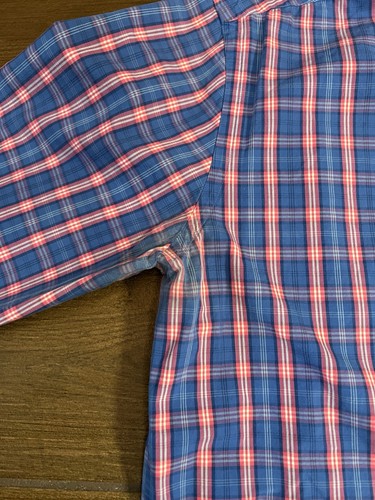 Southern Tide Shirt Men's Medium Blue Plaid Flannel Classic Fit Cotton Flaw - Picture 4 of 7