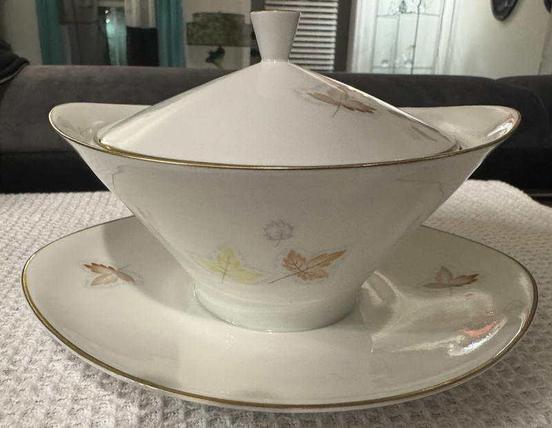 Quality Crafts September Sons Porcelain China Bavaria Gravy Boat w Under Plate