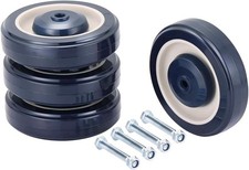 5" Shopping Cart Replacement Wheels 4 Pack Heavy Duty Stem Casters for Carts Dol