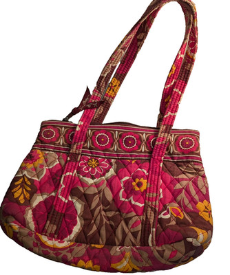Vera Bradley ''Carnaby'' Print Shoulder Bag Purse Cotton