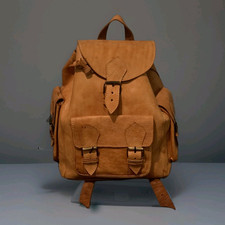 Genuine Camel Leather Uni Sex Backpack  Brand...