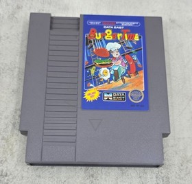 BurgerTime Nintendo NES CIB Complete w/ Cartridge, Box, & Manual 5 Screw