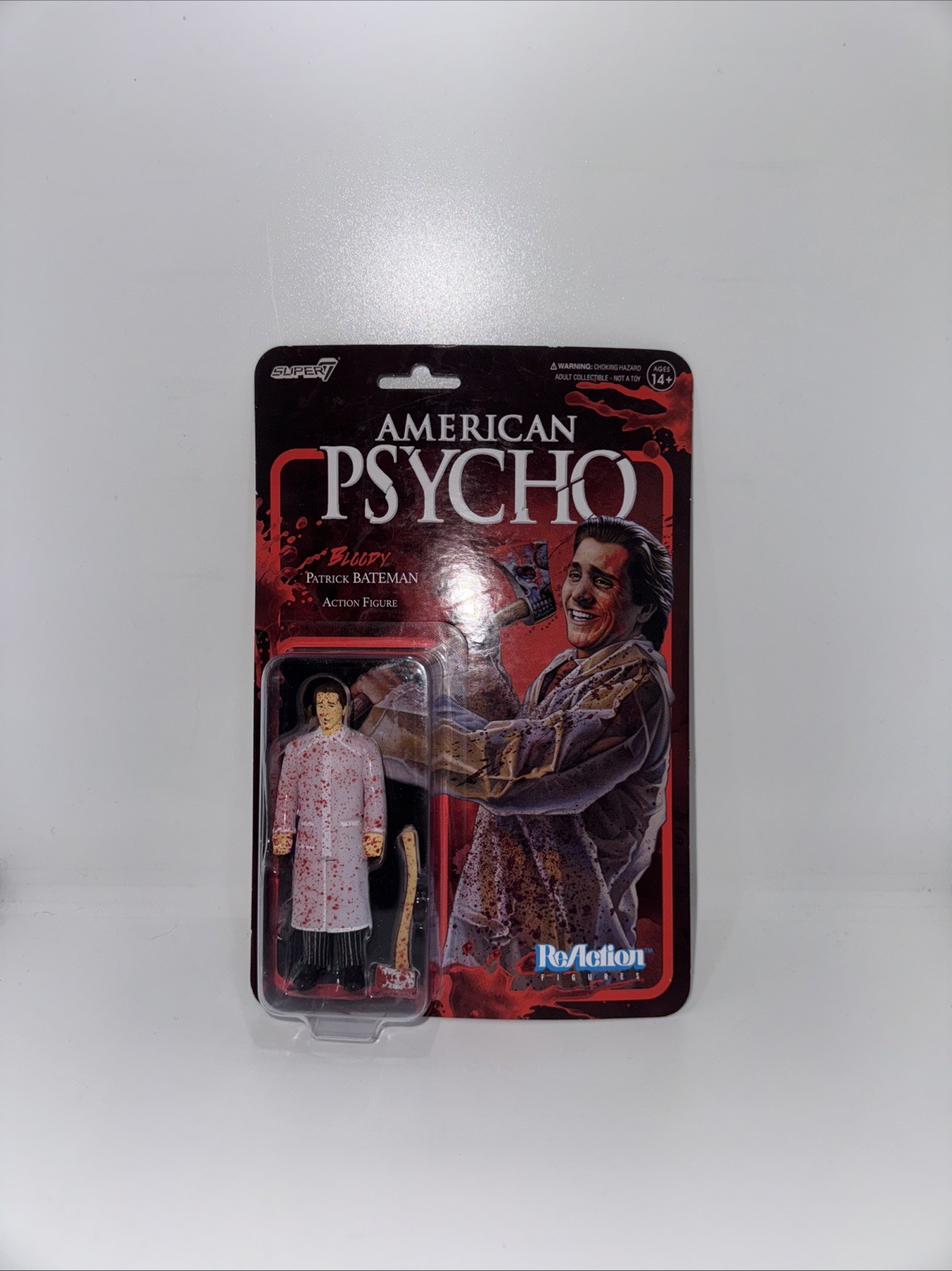Super7 American  Psycho Bloody Patrick Batman ReAction Figure New In Box