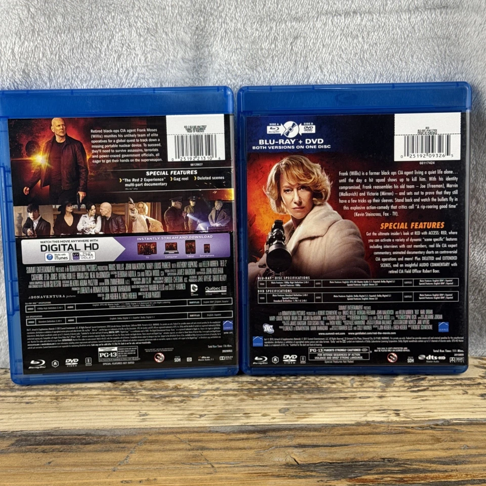 RED Special Edition (2010) & RED 2 (2013) DVD & Blu-ray With Comic Book Included - Image 2 of 4