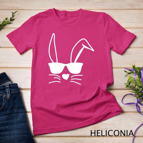 Easter T-Shirt Boys Girls Kids Hip Easter Bunny Sunglasses Unisex T-shirt - Bild 4 von 15