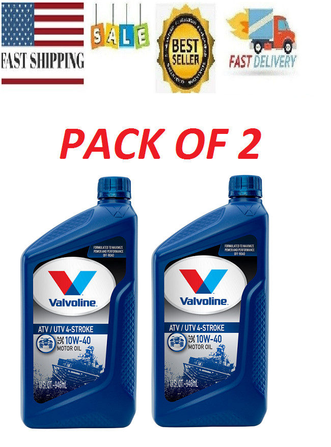 1-6 Pack - Valvoline 4-Stroke ATV/UTV SAE 10W-40 Motor Oil, 