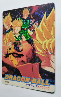 1999 DRAGON BALL Z Card #186 SON GOKU SSJ2 SON GOHAN SSJ2 VEGETA