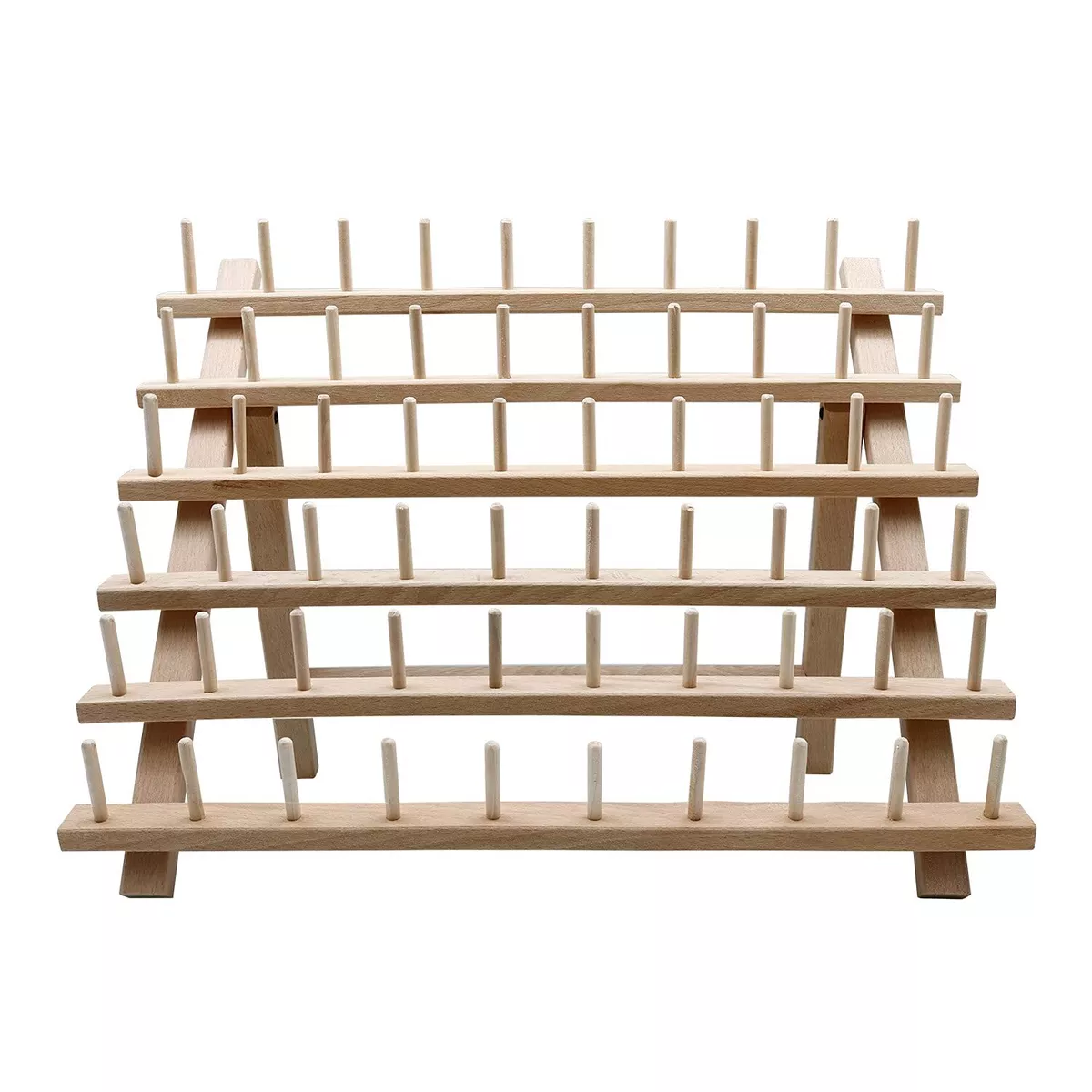 STUDIO LIMITED Braiding Hair Rack, 60 Spool Wooden Braiding Hair Holder