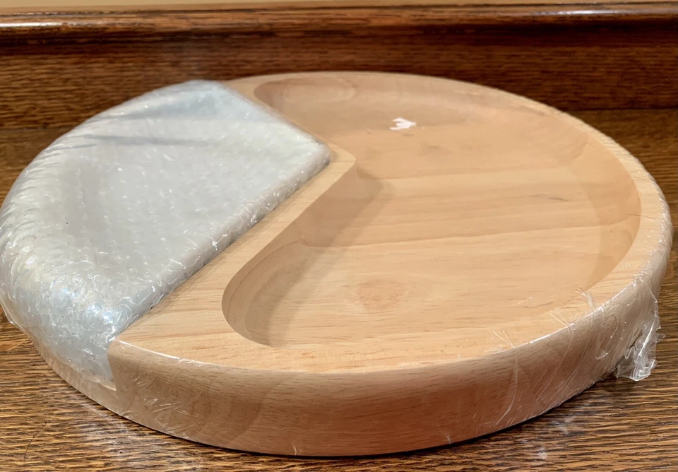 TABLERO DE CHARCUTERÍA dividido de madera y cerámica Studio Nova: bandeja para bocadillos • tablero de queso Foto 3 de 4