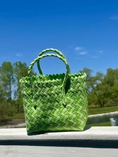 Woven Basket Multi-functional Beach Bag Reusable Grocery Shopping Bag Tote Bag