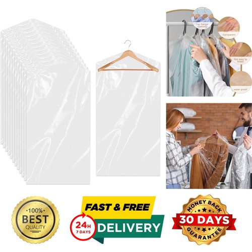 20 Pack Garment Bags for Hanging Clothes Plastic Garment Bags Clear