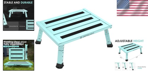 Compact Adjustable Step Stool with Non-Slip Features - Ideal for RVs & Shelves - Picture 2 of 11