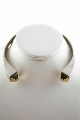 YSL SAINT LAURENT STERLING SILVER 925 CHOKER COLLAR NECKLACE