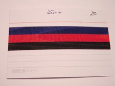 Ordensband schwarz rot blau 25mm 0,5meter (nr250)(1m9,80)