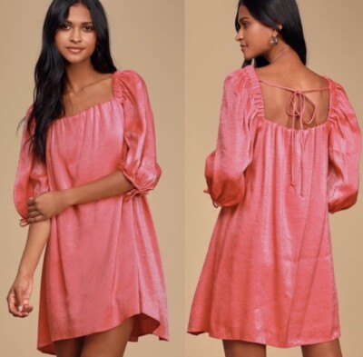 long sleeve mini babydoll dress Isabelle Babydoll Long Sleeve Mini Dress XS
