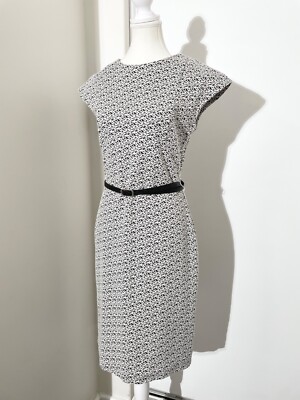 black high neck asymmetric belted a line dress Asymmetric Draped Mock Neck Midi Dress