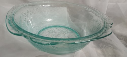 Vintage Federal Depression Glass Recollection Madrid Aqua Teal Bowl - Picture 2 of 11