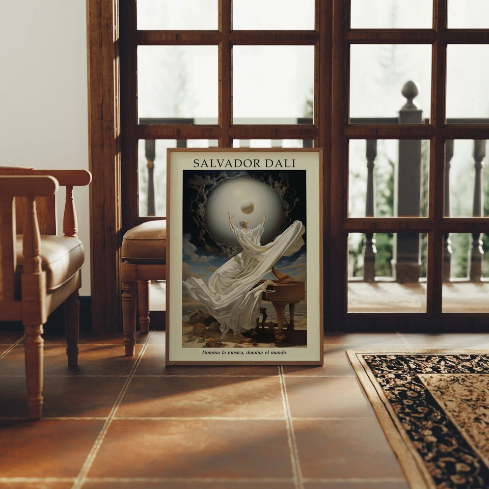 Arte de parede Dali, impressão Salvador Dali, pôster de piano, arte surreal, Salvador Dali - Imagem 4 de 4