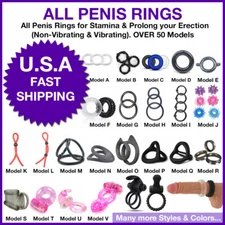 All Cock Rings for Penis Stamina & Ejaculation Delay (Non-Vibrating & Vibrating)